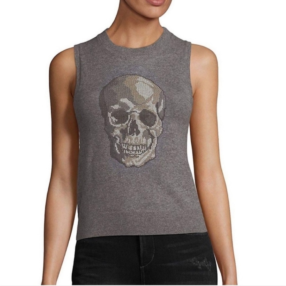 Skull Cashmere tank top